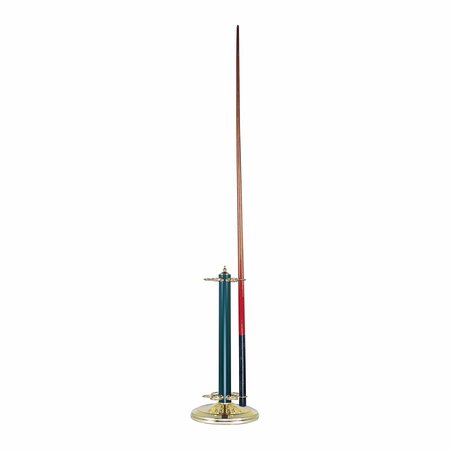 ELK SHOWROOM CASUAL TRADITIONS CUE STAND POLISHED BRASS GREEN 169-PBG